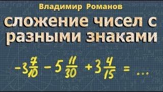 СЛОЖЕНИЕ ЧИСЕЛ 6 и 5 класс математика