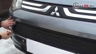 Сетка на решетку радиатора для Mitsubishi Outlander 3 (Митсубиси Аутлендер 3) 2012-2014 г.в.