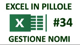 EP34 Definizione dei nomi per analizzare database con e funzione SOMMA.PIU.SE o CONTA.PIU.SE