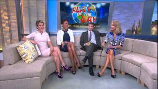 Amy Robach - sexy legs in strappy high heels and tight dress - March 7, 2014