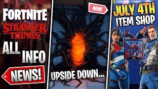 Fortnite x Stranger Things PORTALS, Skins & Event!, July 4th Skins & Contrail! (Fortnite News)