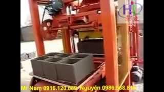 Vận hành máy ép gạch không nung bán tự động QHL4 25 | máy sản xuất gạch bán tự động Hoa Lập