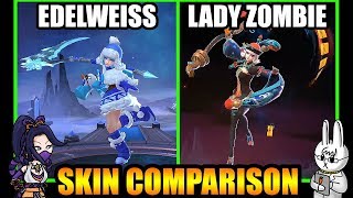 RUBY EPIC SKIN LADY ZOMBIE EFFECTS VS. EDELWEISS - MLBB SKIN COMPARISON SERIES