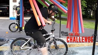 TRYING THE NEW POOL RIDE OBSTACLE!