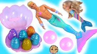 Barbie Mermaid Kid Grows Surprise Hatchimal Eggs - Pretend Play Video