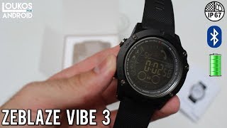 SMARTWATCH BARATO, RESISTENTE a ÁGUA e com BATERIA que dura MESES - Zeblaze VIBE 3 Review
