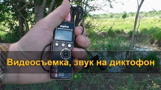 ЗВУК НА ДИКТОФОН при видеосъемке в походе, ветрозащита микрофона