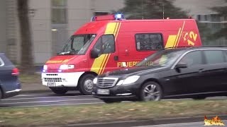 ABC Alarm in Hannover - Neues HLF, RTW, ELW B-Dienst ABC und ABC-ErkKW Feuerwehr Hannover