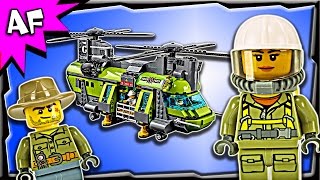 Lego City Volcano HEAVY-LIFT HELICOPTER 60125 Stop Motion Build Review