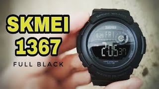 SKMEI 1367 Full Black - Review, Setup (Indonesia)
