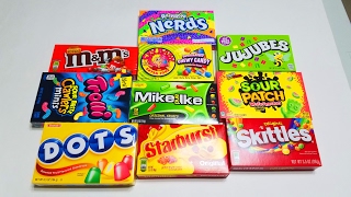 Open candy for kids - Skittles, m&m, dots, and many other