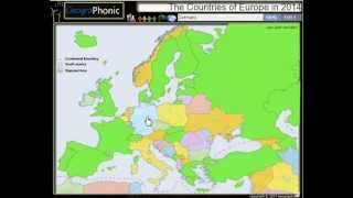 Țările din Europa 2015 harta Noua Europene în Kosovo a inclus și Crimeea, ca parte din Rusia