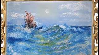 Урок Живописи: Как нарисовать морской пейзаж акрилом. Мастер-класс Буянова Дмитрия