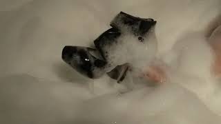 Taking a bath
