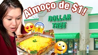 ALMOÇO COMPLETÃO SÓ COM PRODUTOS DE $1 DÓLAR ?? DOLLAR TREE NOS EUA