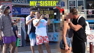 KISSING MY SISTER PRANK