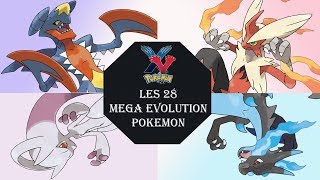 Les 28 Mega-Evolutions " Pokémon X And Y "