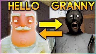 ПРИВЕТ СОСЕД СТАЛ БАБКОЙ ГРЕННИ Мод Granny в игре Hello Neighbor