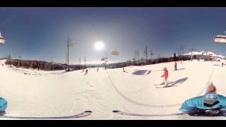 WOOW!!! Панорамное видео 360 градусов! Горные лыжи, сноубординг, сноуборд, экстрим