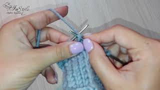 Петли, снятые с накидом. Вязание спицами (Long Loops Extended Stitches)