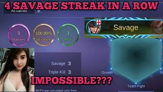 4 streak savage | zilong GOD | mobile legends zilong