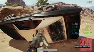 GeForce GTX 1050 ti -- AMD Ryzen 3 1300X -- PUBG FPS Test Miramar Low