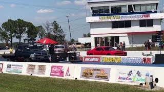 Dodge Demon DESTROYED by Diesel Farm Truck!!