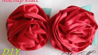 Роза канзаши из атласной ленты своими руками, мастер-класс