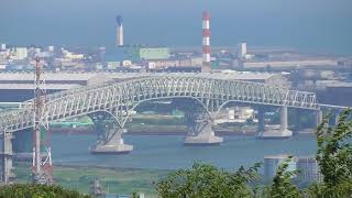 宇部興産大橋 宇部興産専用道路 竜王山公園から 山口県宇部市厚東川 20180728_144918