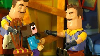 Лего ПРИВЕТ СОСЕД vs Nintendo Switch - Лего НУБик Майнкрафт - LEGO Minecraft Анимация