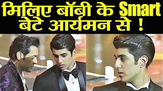 Bobby Deol son Aryaman Deol makes FIRST PUBLIC appearance at IIFA 2018 with father | FilmiBeat
