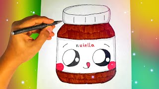 Как нарисовать милую НУТЕЛЛУ? Лёгкие рисунки для срисовки