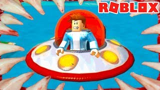 ПОБЕГ ИЗ ОСТРОВА в РОБЛОКСЕ! Кид летает на летающей тарелке в ROBLOX #КИД