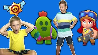Фигурки БРАВЛ СТАРС!  Игрушки BRAWL STARS и Слайм против  BRAWL STARS - весёлая история