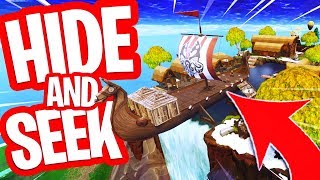 VERSTOPPEN OP DE VIKING BERG!! HIDE AND SEEK in FORTNITE PLAYGROUND!