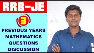 RRB JE Mathematics previous year question paper discussion 3 - Aptitude Questions Tamil & English