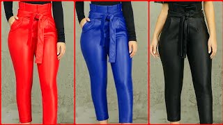 Stylish  women clothing pure leather genuine legging pants collection for women and girls
