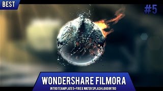 Wondershare Filmora Intro Template 5 - Fire & Water Splash Logo Intro + Free Download