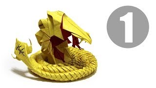 Part1/5 : How to fold Origami Devil Cobra / Hell Cobra 摺紙魔鬼眼鏡蛇教學
