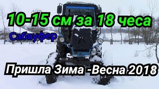 VLOG..ВЕСНА 2018  15см СНЕГА. САБВУФЕР В ТРАКТОР МТЗ 82《Canon》