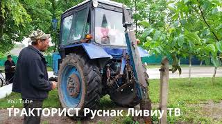 23.06.18✔МТЗ 82 ВЫТАСКИВАЕТ СТОЛБЯ С НАВЕСКОИ
