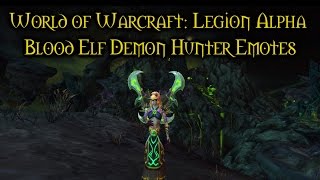 World of Warcraft: Legion Alpha Blood Elf Demon Hunter Emotes