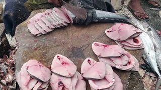 Amazing Seer Fish Slicing & Cutting in Indian fish market