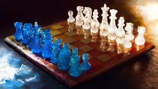 ♟️ КАК СДЕЛАТЬ ШАХМАТЫ И ДОСКУ ИЗ ЭПОКСИДНОЙ СМОЛЫ (самый простой способ ручная работа)