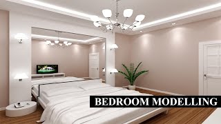 3Ds Max - Bedroom Modeling Tutorial+Vray Rendering+Photoshop 720p