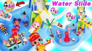 LOL Surprise Dolls + Lil Sisters get McDonalds Happy Meal Drive Thru + Custom Pool - Toy Fizzy Video