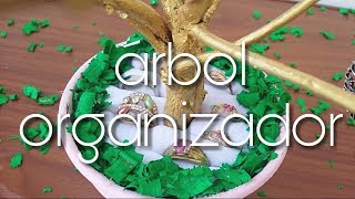 COMO HACER UN ÁRBOL ORGANIZADOR DE ARETES Y ANILLOS?? ✿ SUPER FÁCIL ✿