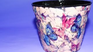 Декор цветочного горшка. Decorate a flower pot
