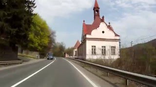 Дорога из замка Шенборнов в сторону Львова через горный перевал.