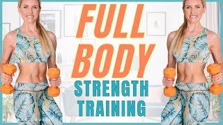 TOTAL BODY STRENGTH TRAINING WORKOUT AT HOME | Rebecca Louise